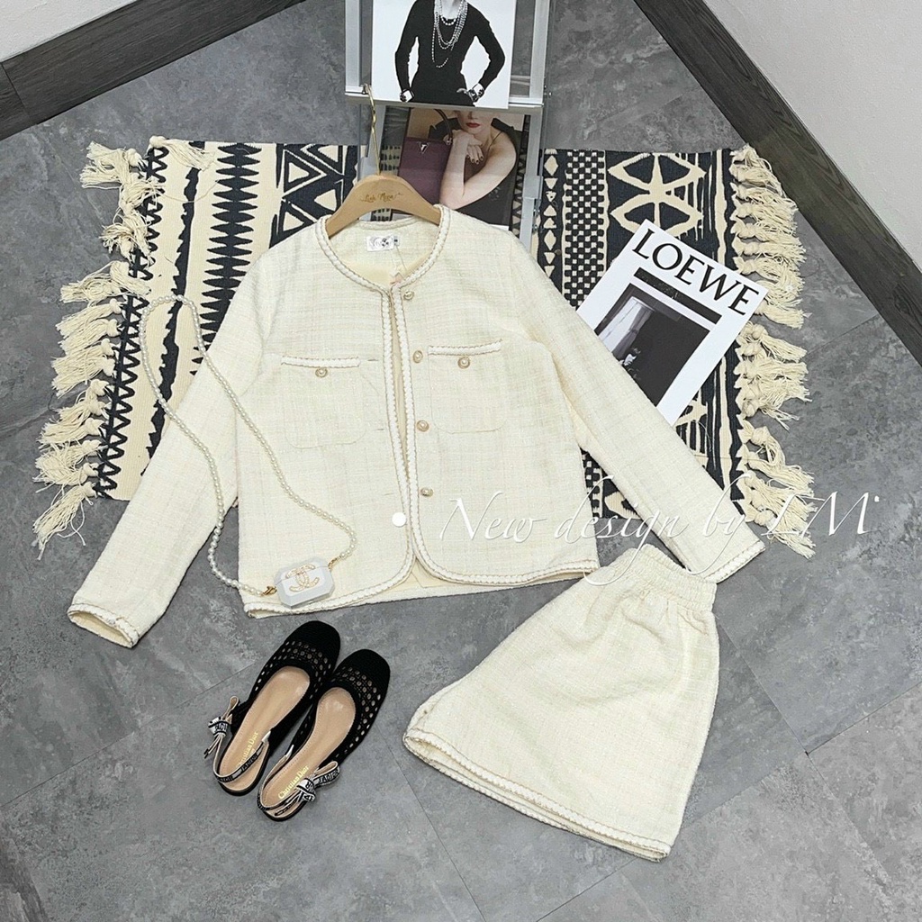 Set dạ tweed nhung hot hit - Hàng Quảng Châu loại 1