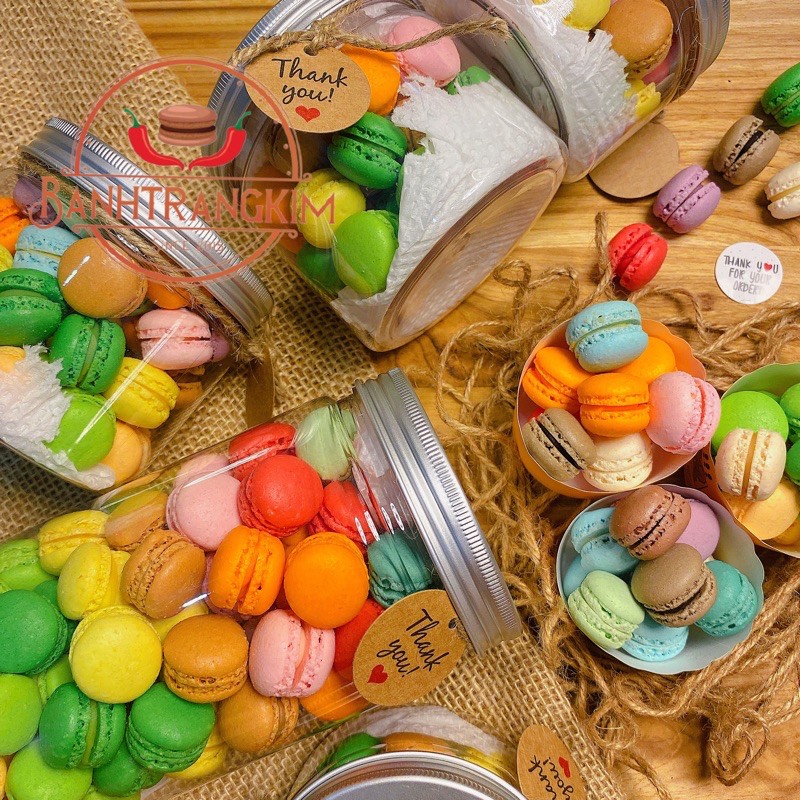 Macaron mini size ( Đựng trong hộp nhựa nắp nhôm cao cấp )