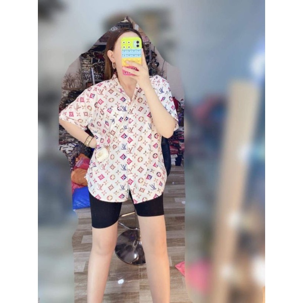 Set áo sơ-mi quần ngố🍒 Ảnh Thật 100%