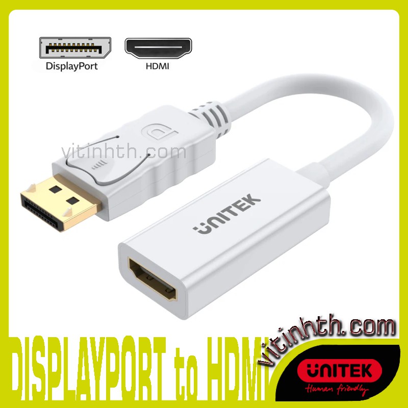 Cáp chuyển đổi DisplayPort sang HDMI chính hãng UNITEK - THComputer Q11