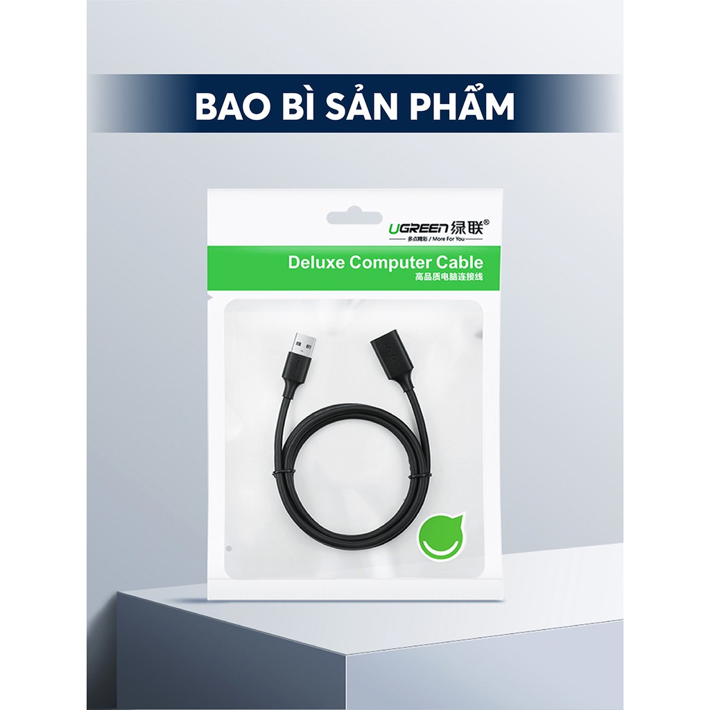 Dây USB 2.0 nối dài UGREEN dùng cho PC, Laptop, Macbook - UGREEN US103 - Hàng phân phối chính hãng - Bảo hành 18 tháng | WebRaoVat - webraovat.net.vn