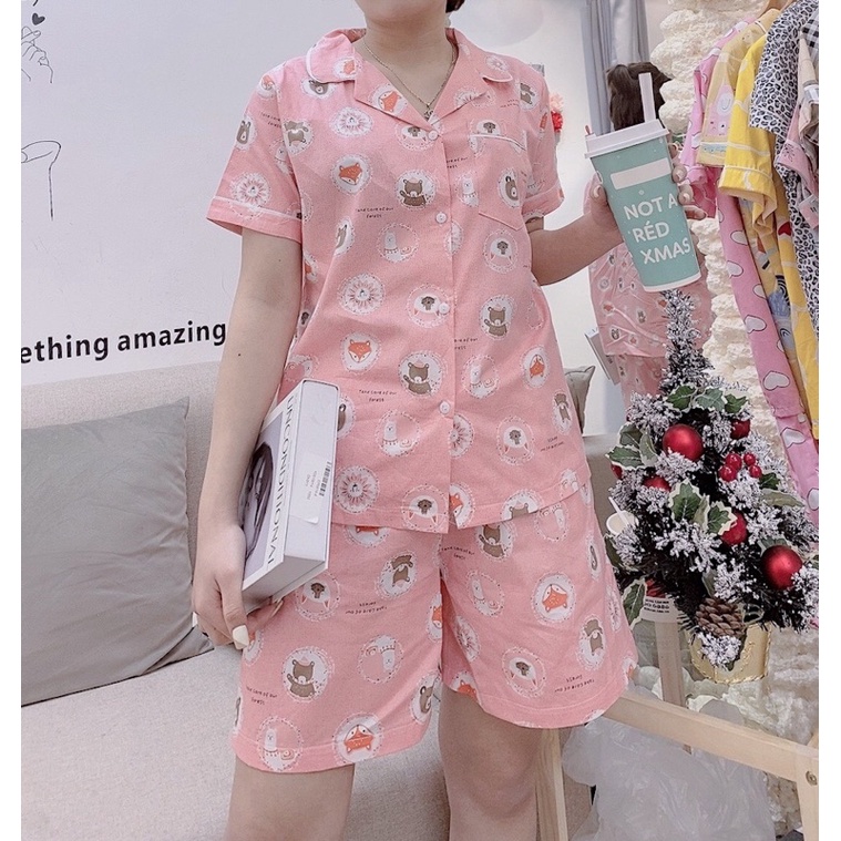 Bộ pijama mặc nhà chất thô hàn cao cấp siêu mát 2023