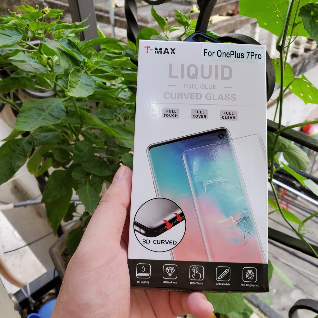 Cường lực Oneplus 7 Pro / OnePlus 7T Pro / OnePlus 9 Pro UV T-Max LIQUID trơn mượt Full màn trong suốt cao cấp tmax