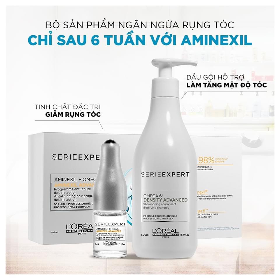 Tinh chất dưỡng tóc Loreal Serie Expert Aminexil Advanced – 10x6ml, ngăn ngừa rụng tóc và kích thích mọc tóc