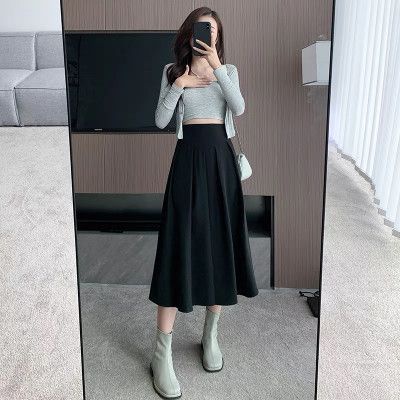 ChÂn váy tăm nhung xếp ly dáng dài 6699