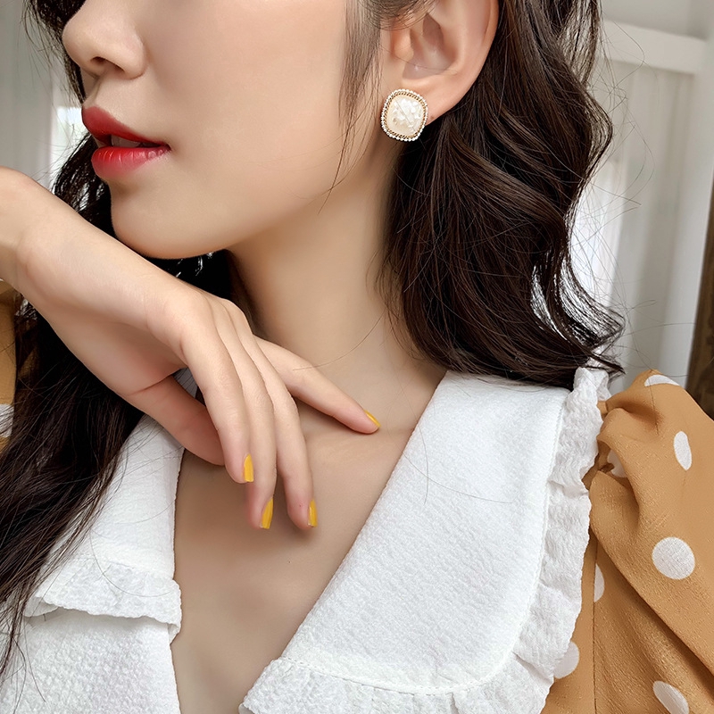 XiaoboACC Bông Tai Mạ Bạc 925 Hình Bông Hoa Xinh Xắn Cho Nữ | BigBuy360 - bigbuy360.vn