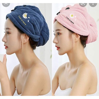 KHĂN BÔNG Ủ TÓC QUẤN ĐẦU MAU KHÔ