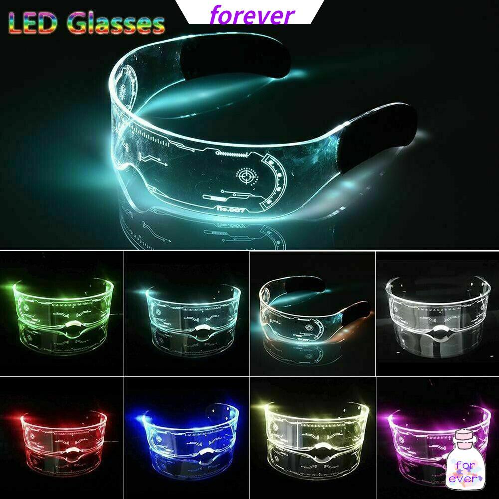 Mắt kính đèn LED màu dạ quang trang trí bữa tiệc balo local brand