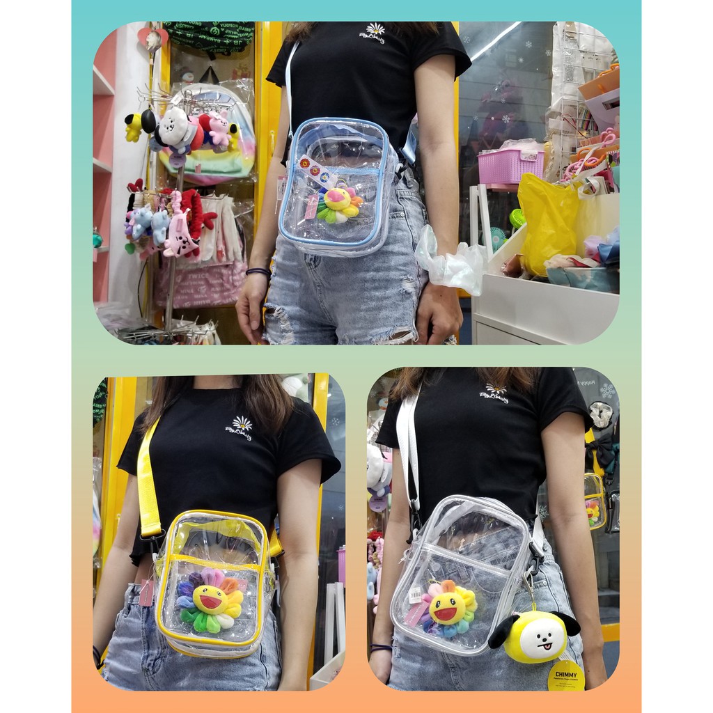 Túi đeo chéo trong suốt size 25cm