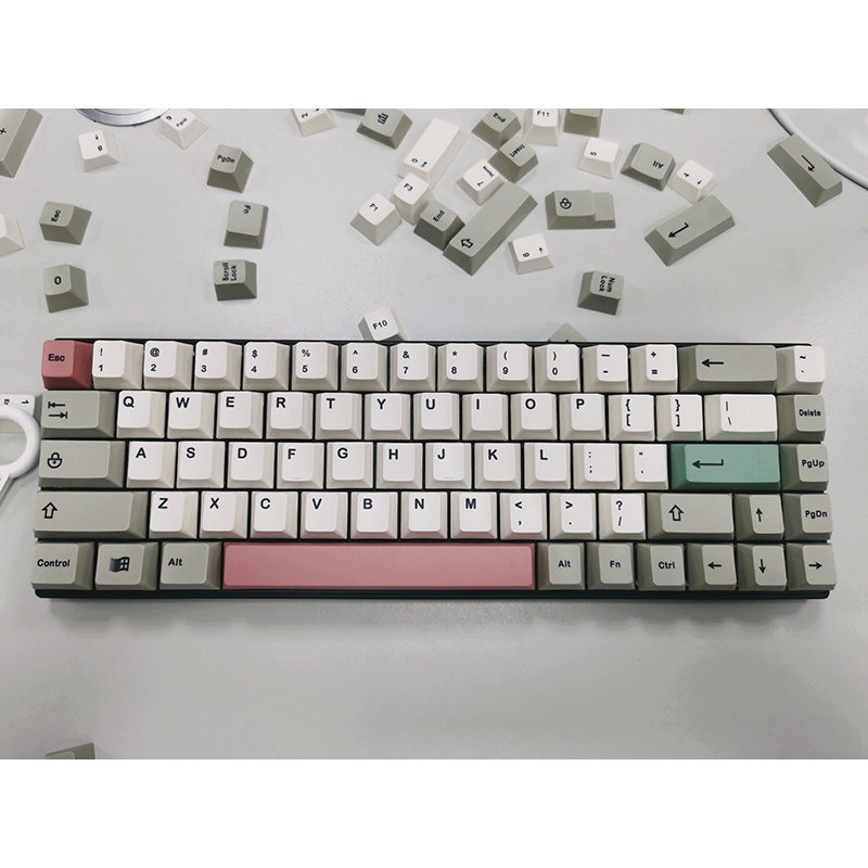 Fast Shipping 9009 Keycaps Vintage Style Cherry profile Dye Sublimation  PBT  Keycap Fabric 61 68 71 84 87 98  104 108