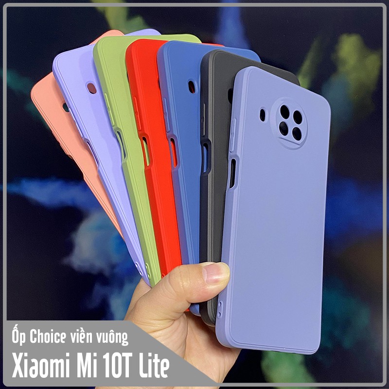 Ốp lưng cho Xiaomi Mi 10T Lite - Redmi Note 9 Pro 5G Choice viền vuông dẻo lót nhung che camera