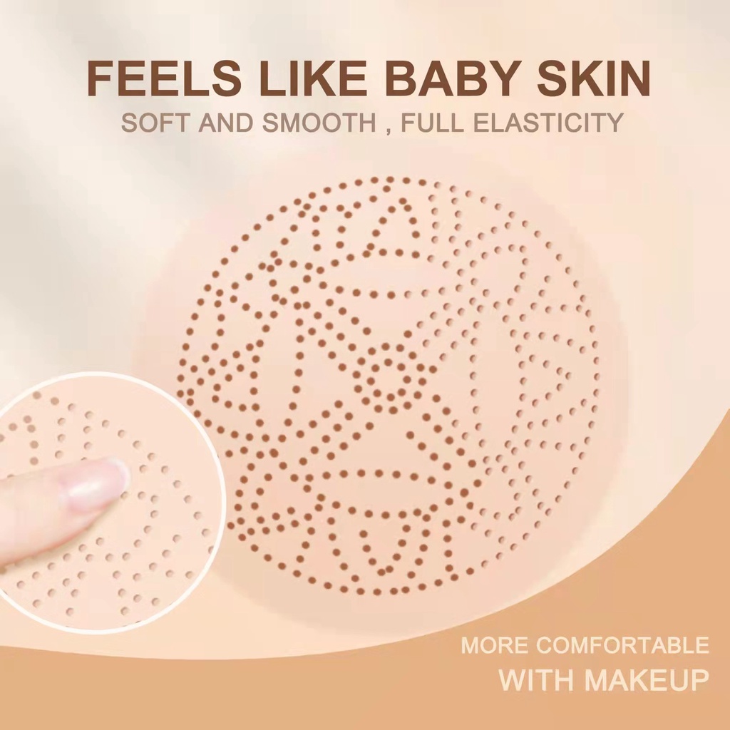 Phấn Nước Air Cushion BB CC Cream Che Khuyết Điểm Làm Trắng Và Đều Màu Da Với Mút Tán Hình Đầu Nấm Tiện Dụng
