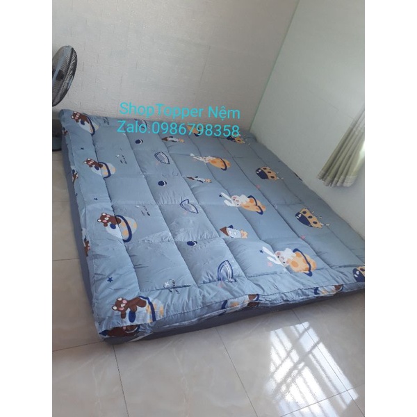 Nệm Topper Bông trải sàn gấp gọn size ( 1m~1m8x2m)