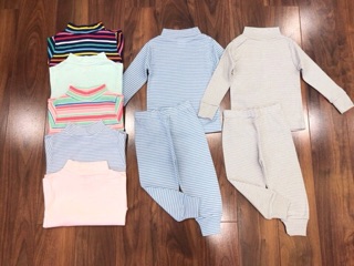 Bộ cotton cổ 3 phân