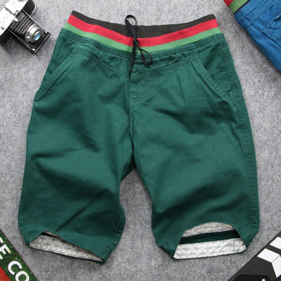 Quần Short Kaki nam lưng thun mẫu trơn LT01 SIZE 27 ĐẾN 36