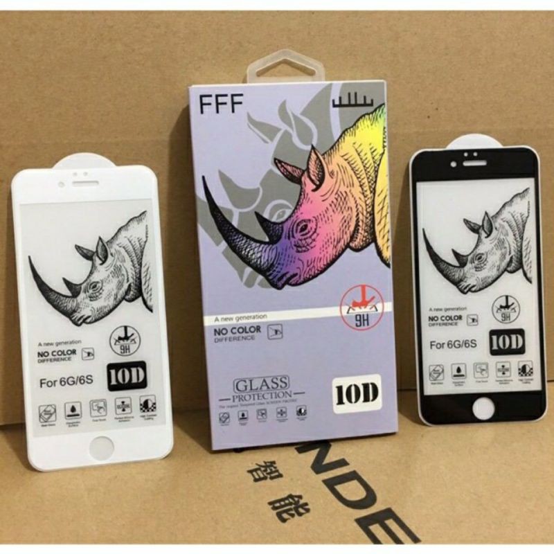Kính cường lực10D Tê Giác full màn cho iPhone 6 đến 11 Pro Max