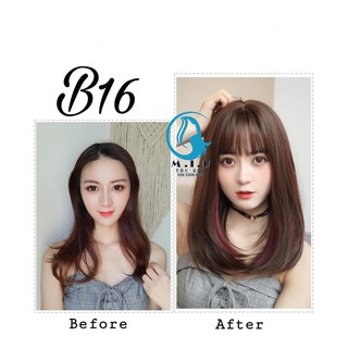 Tóc Giả Nữ Cúp Light Tím Cá Tính TẶNG LƯỚI ĐỘI 🥰Freeship🥰 Tóc Giả Cao Cấp Tặng Lưới Đội