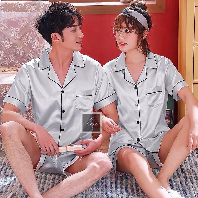 Set Bộ Pijama Lụa Dáng Rộng Oversize Siêu Hot