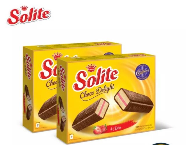 Bánh Solite Tầng Phủ Socola Cadbury  280g