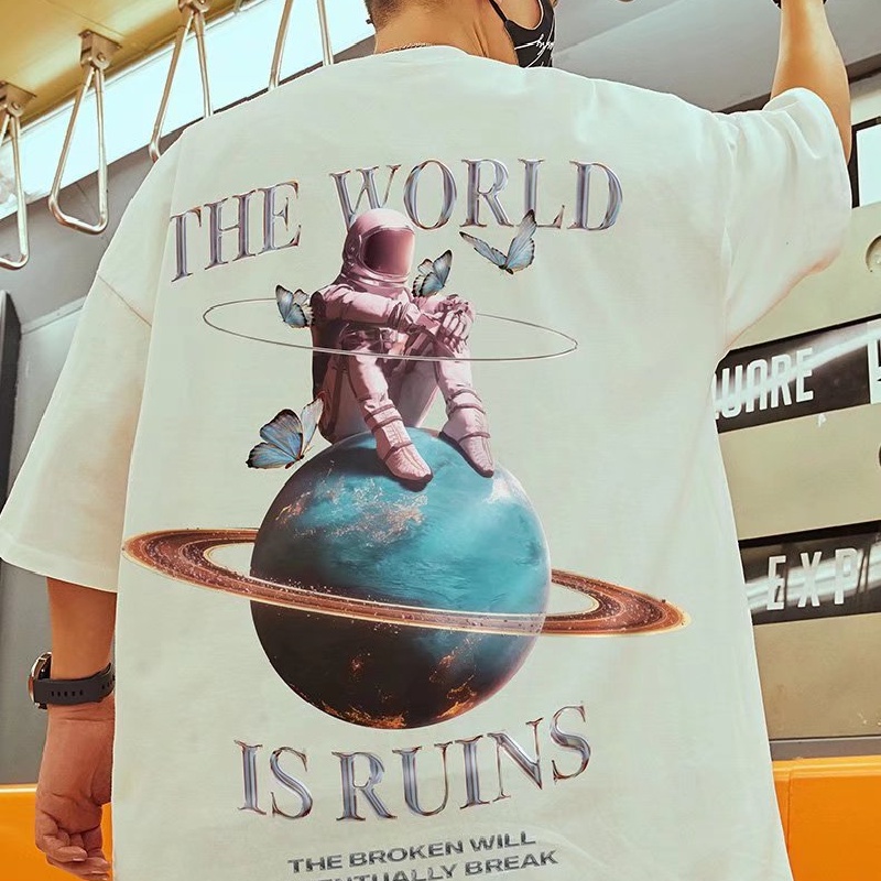 Áo Thun Tay Ngắn Dáng Rộng In Họa Tiết Thời Trang Mùa Hè Mới Cho Nam size M-8XL