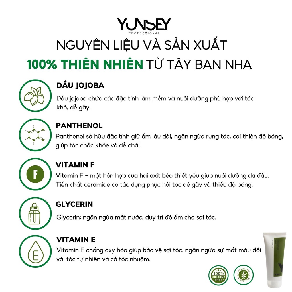 Mặt nạ ủ tóc cấp ẩm chuyên sâu Yunsey Ultra Nourishing Hair Mask 500ml