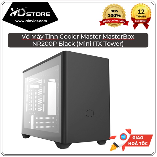 Vỏ máy tính case Cooler Master MasterBox NR200P Black (Mini ITX Tower) - Đen/ Trắng