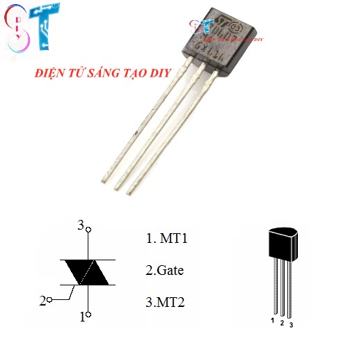 5 Triac Z0607 600V 0.8A TO – 92 Chính Hãng