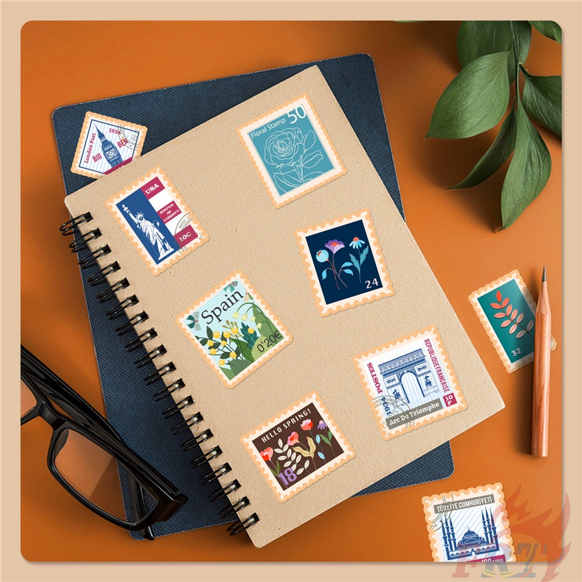 50 Cái / Bộ ❉ Tem Nghệ Thuật Cổ Điển Series 01 Nhãn Dán ❉ Sticker Dán Tường Chống Thấm Nước Họa Tiết Doodle Hợp Thời Trang