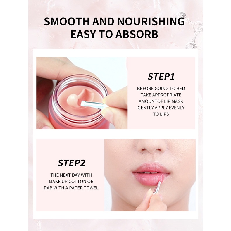 Mặt nạ ngủ cho môi OCHEAL Lip Sleeping Mask, Mặt nạ ngủ môi Berry Giúp Môi Mềm Mại Hồng Hào Cằn Bóng Dưỡng Cấp Ẩm Cho Môi