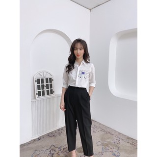 sơ mi trắng thêu trâu ( giá sale)