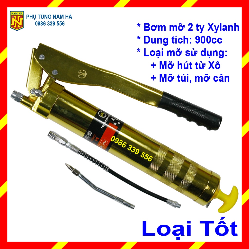 [Loại tốt] Bơm mỡ bò 2 ty 900cc, bơm mỡ bò bằng tay, bơm mỡ xe tái, bơm mỡ máy xúc