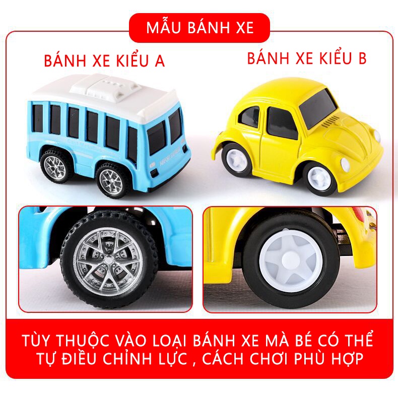 Ô tô đồ chơi cho bé , bộ 8 xe ô tô đồ chơi bằng sắt mini DOBI KIDS