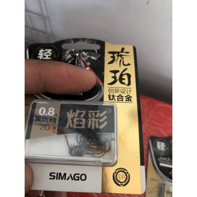 Lữoi câu cá siêu cứng titan simago không ngạnh
