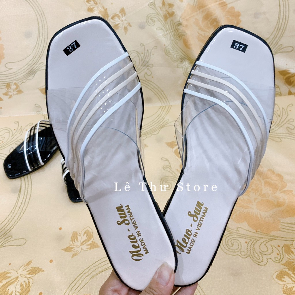 Dép nữ bản chéo meka viền (D012)