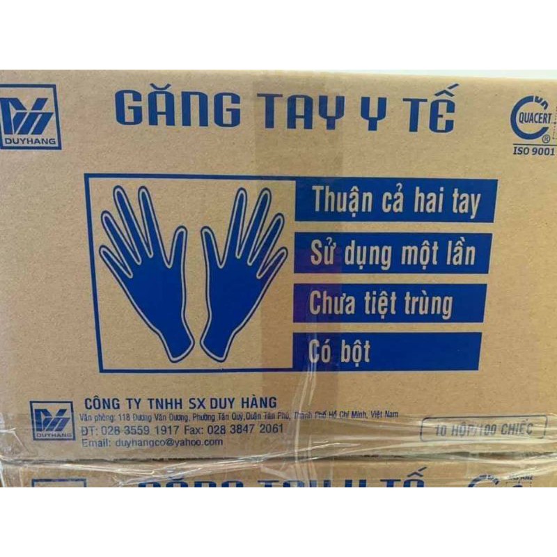 Găng Tay Y Tế LaTex Duy Hàng ( Sẵn Size S và M )