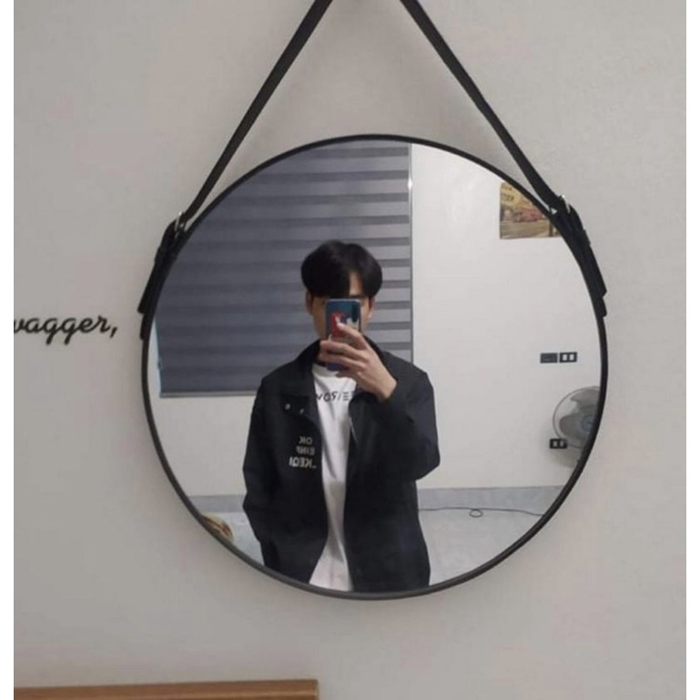Gương trang điểm treo tường dây da ❌𝗛𝗮̀𝗻𝗴 𝗫𝗶̣𝗻 - 𝗚𝗶𝗮́ 𝗫𝘂̛𝗼̛̉𝗻𝗴❌