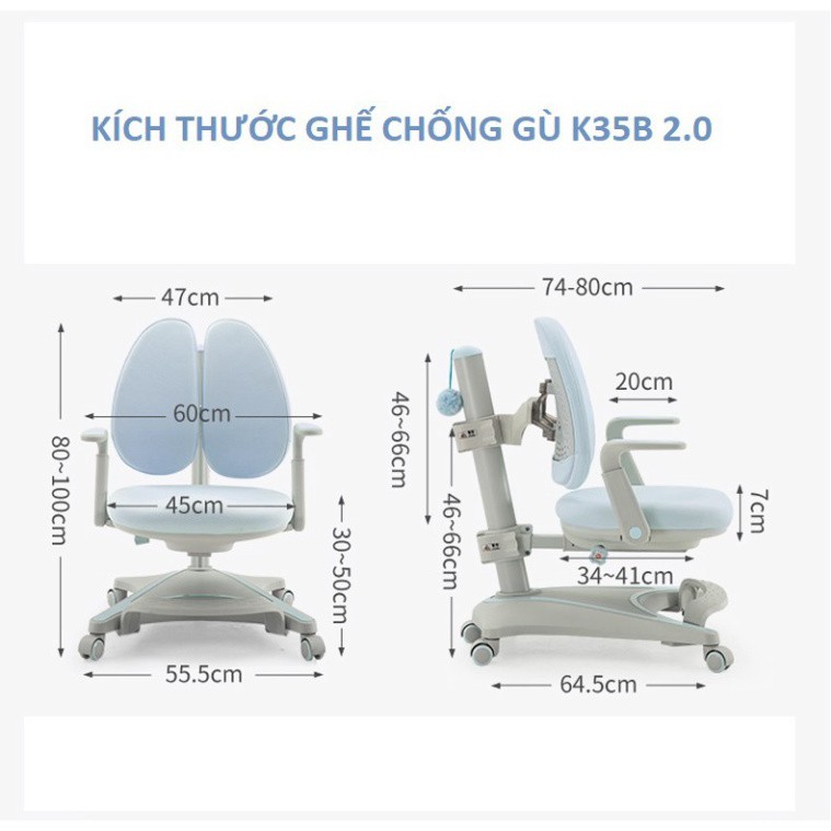Ghế Chống Gù K35B 2.0 [Chính hãng SIHOO] 2 Lưng Tựa đôi _Chống Gù Chống Cận Thông Minh Cao Cấp Nhất Hiện Nay . | BigBuy360 - bigbuy360.vn
