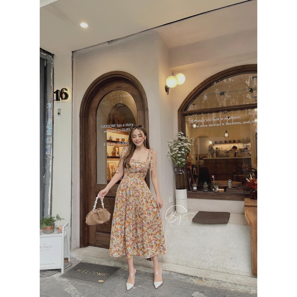 Đầm maxi 2 dây côt nơ Mint Dress