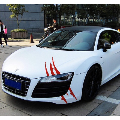 Tem Decal Mí Mắt hình vết Xước 3 miếng Trang Trí Ô Tôlạ mắt