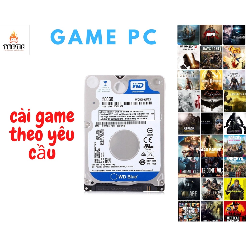 HDD laptop 500 GB- Hỗ trợ cài theo yêu cầu