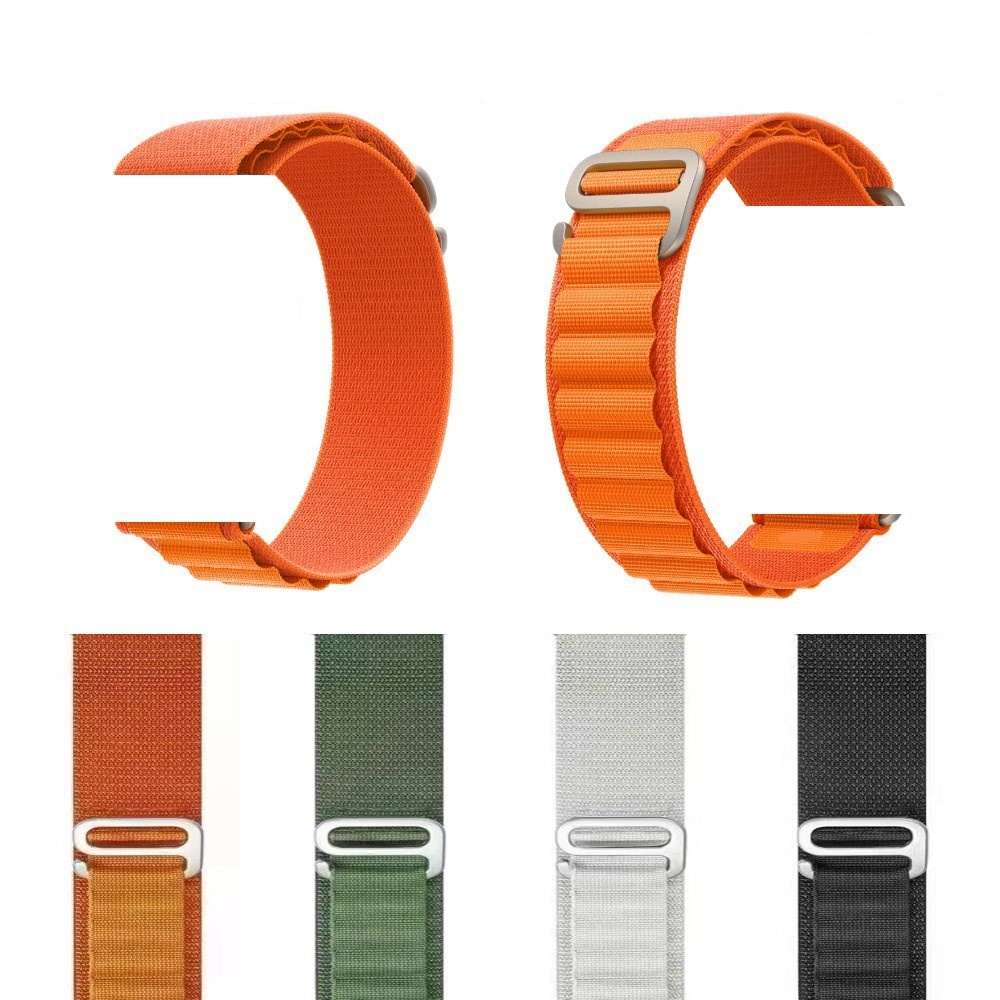 Dây Đeo Thay Thế Bằng Vải Ren Sport Cho Đồng Hồ Thông Minh Apple Watch Ultra 49mm Series 8 7 6 5 4 3 Khóa Thép Cao Cấp