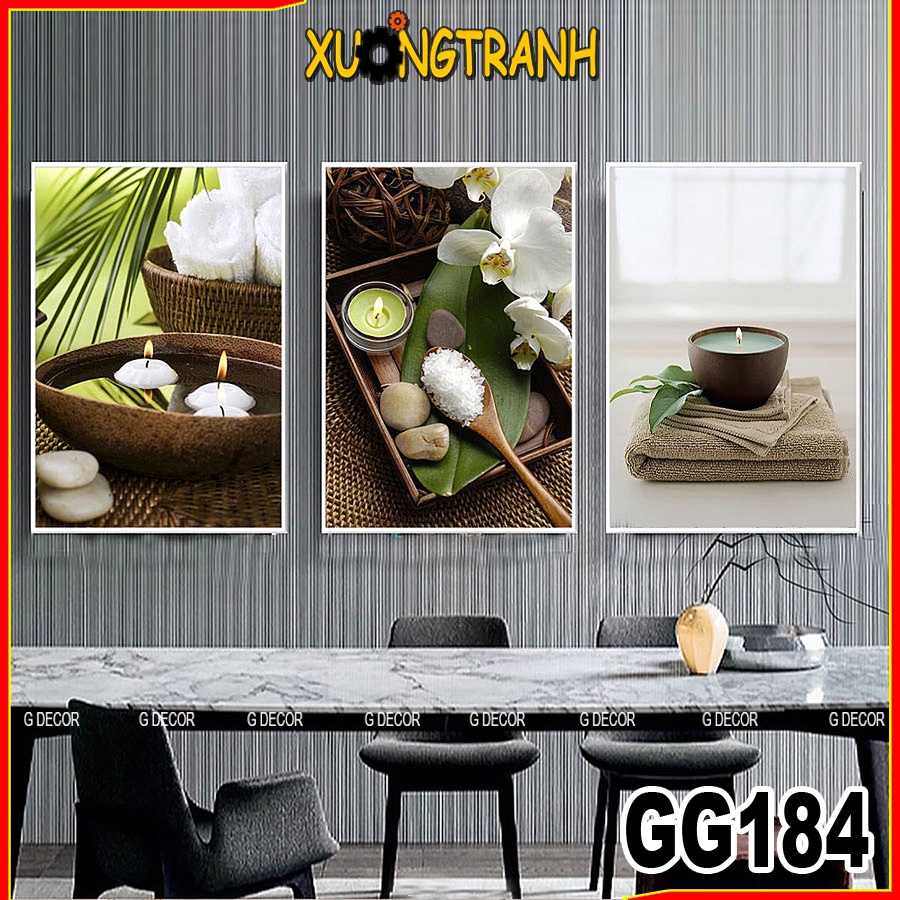 Tranh treo tường canvas 3 bức phong cách Bắc Âu 184, tranh decor trang trí phòng khách, phòng ngủ, phòng ăn,spa