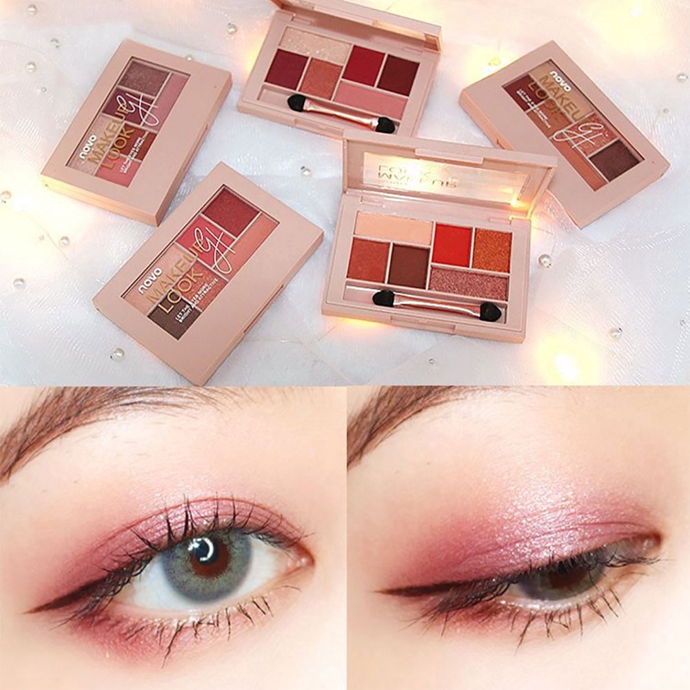 [Hàng mới về] Bảng phấn mắt 6 màu NOVO trang điểm hiệu ứng lấp lánh | BigBuy360 - bigbuy360.vn