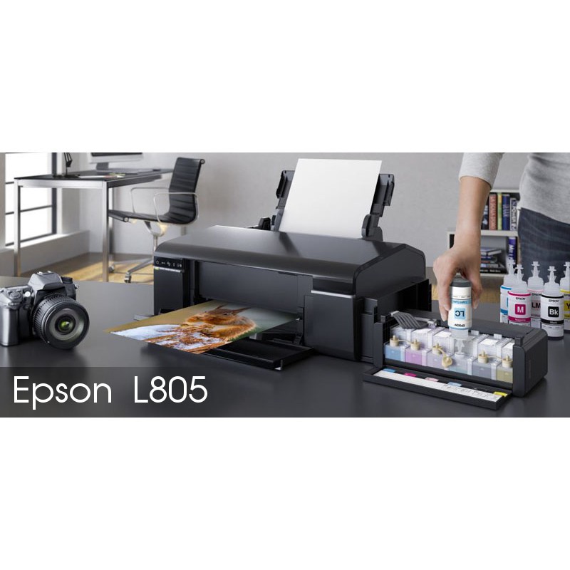 Máy in phun màu epson L805 - in wifi - bộ tiếp mực ngoài chính hãng