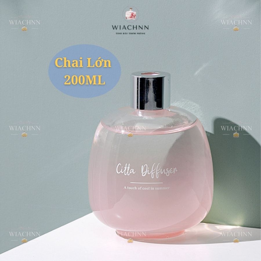 ( Chai Lớn 200ML) Tinh Dầu Nước Hoa Thơm Phòng CITTA 200ml Que Gỗ Tự Khuếch Tán Hương Khử Mùi Không Khí CTMM200