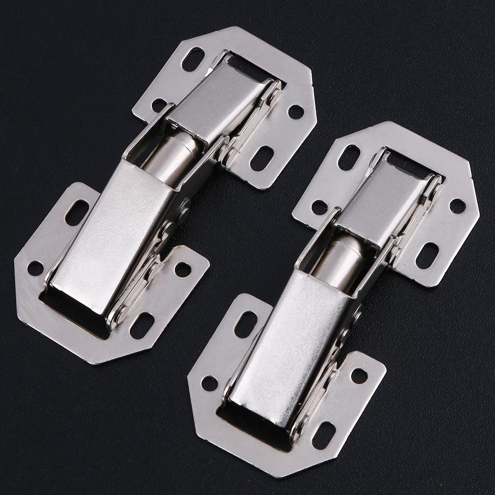 Set 10 bản lề lò xo hình ếch dùng cho khóa tủ không cần khoan lỗ