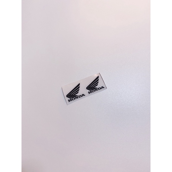 Cặp 2 tem dán bảng số logo cánh chim đen 2.4x1.9cm, tem trong suốt cao cấp