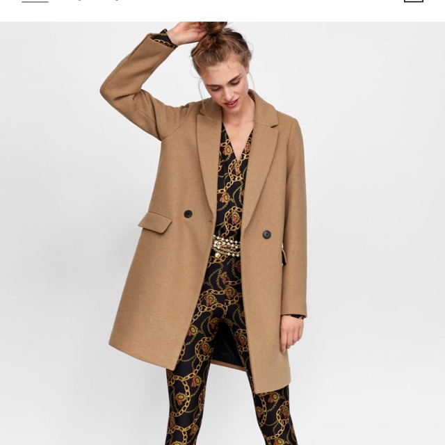 Áo dạ zara màu camel newtag chất dạ mềm mịn, diện rất sang chảnh, kiểu dáng thời trang, lịch sự kết 