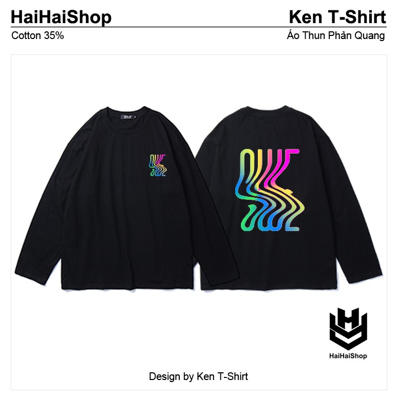 Áo Thun Phản Quang 7 màu SWESóng Tay Dài Oversize Form Rộng Nam Nữ Unisex, HaiHaiShop