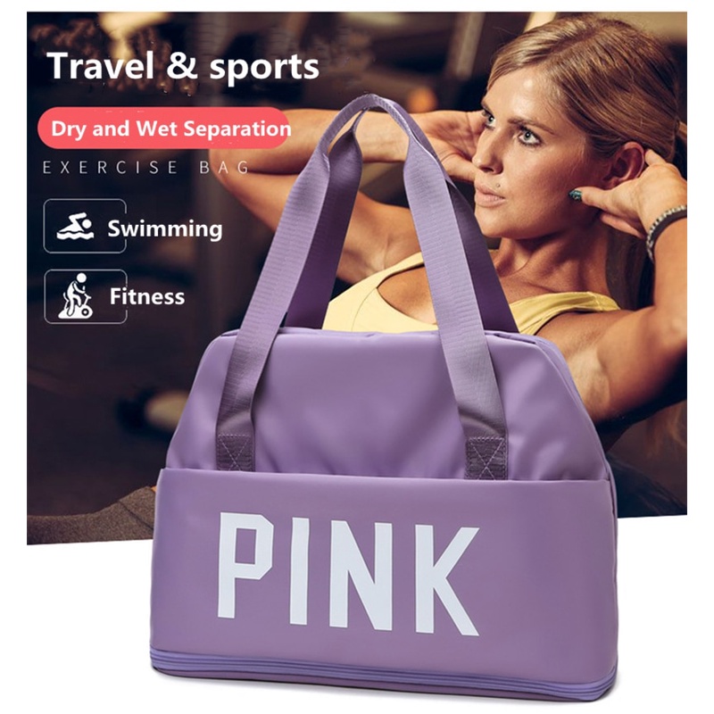 Túi xách du lịch / tập gym / yoga bằng nylon chống nước sức chứa lớn kiểu dáng thời trang